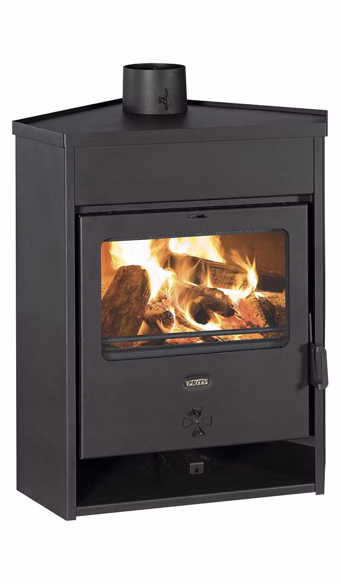 Stufa a legna angolare Prity AM D, 12,5 kW