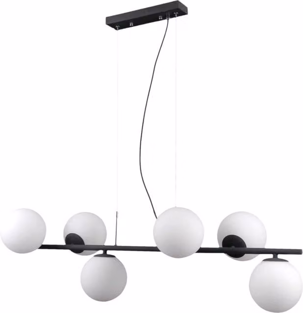 Lampadario Italux Raddi moderno grafite 6xG9 PND-5510-6-BK