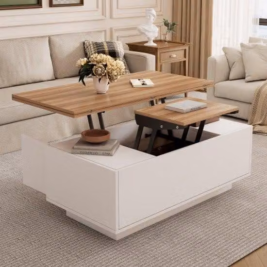Scrivania grigia in legno massello con motivo marmorizzato bianco, dimensioni 139x46x91,5 cm, grigia, pieghevole