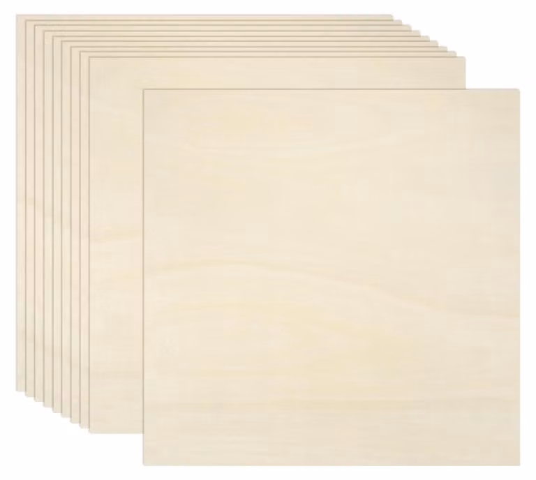 Pannelli multistrato, 10 pezzi, 3 mm di spessore, 300x300 mm, in legno di betulla, ideali per il fai-da-te