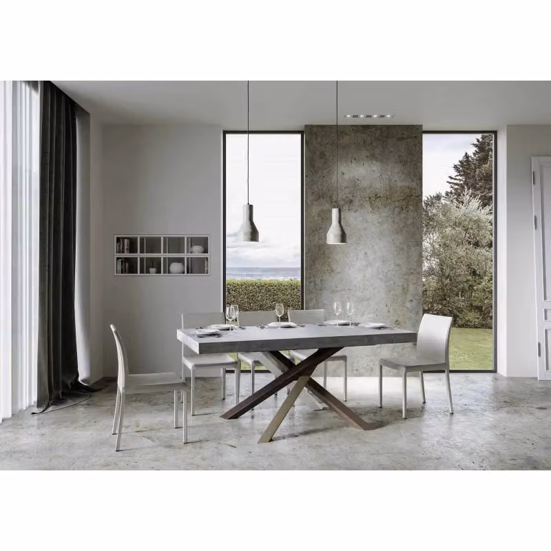 Tavolo allungabile Volantis Premium Itamoby colore Cemento L: 90-264 cm, P: 104 cm, H: 77 cm – 2