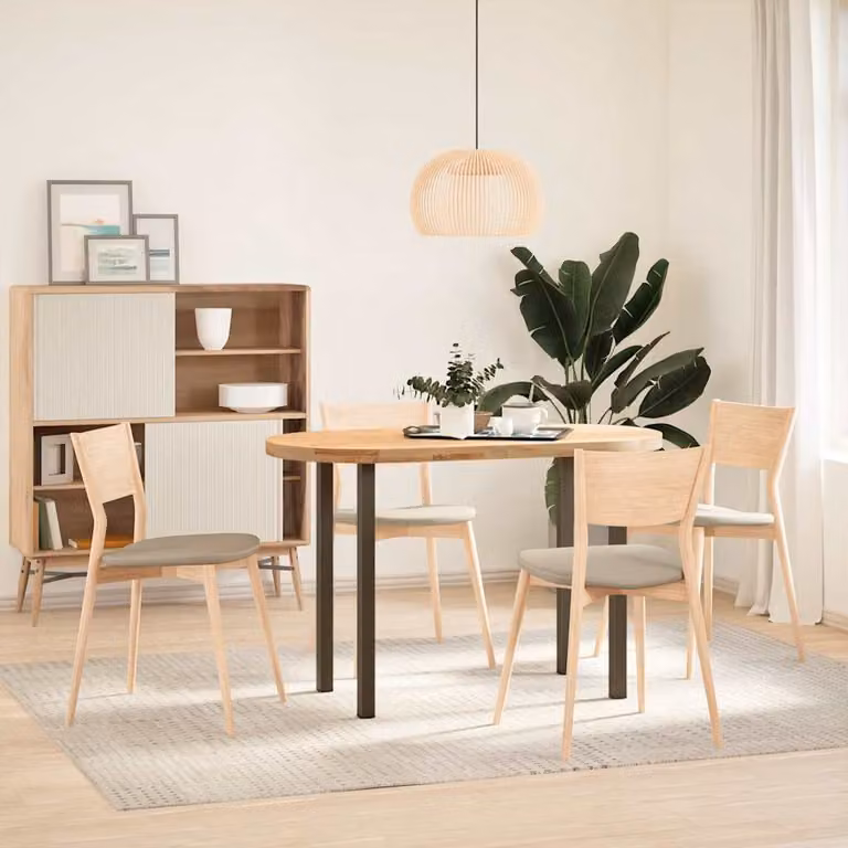 vidaXL Gambe per tavolo consolle 4 pz in acciaio naturale 72-74 cm
