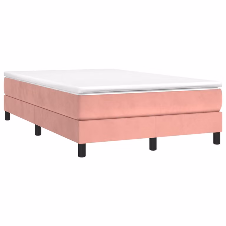 Maison Exclusive - Letto boxspring con materasso Rosa 120x190 cm Velluto