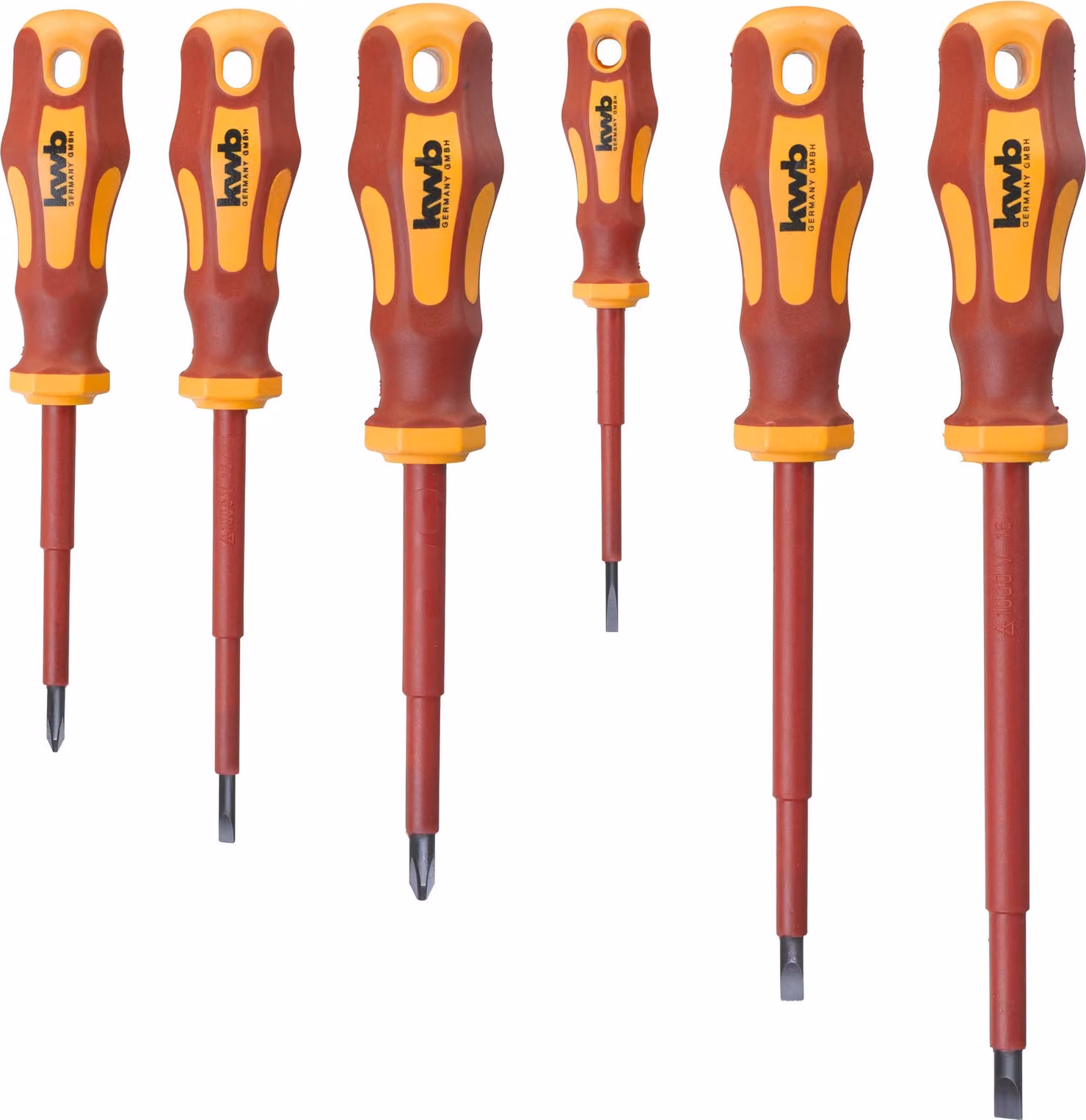 KWB Einhell 49140870 Set di 6 cacciaviti da elettricista in acciaio isolato 1000V