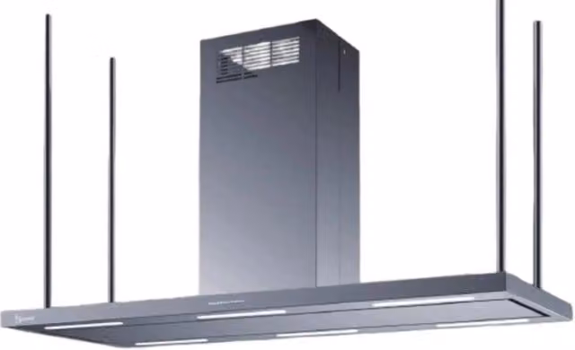 Cappa da isola Baraldi Elea in acciaio inox color argento, aspirazione 900 m3/h, L: 176 cm, P: 60 cm – 1