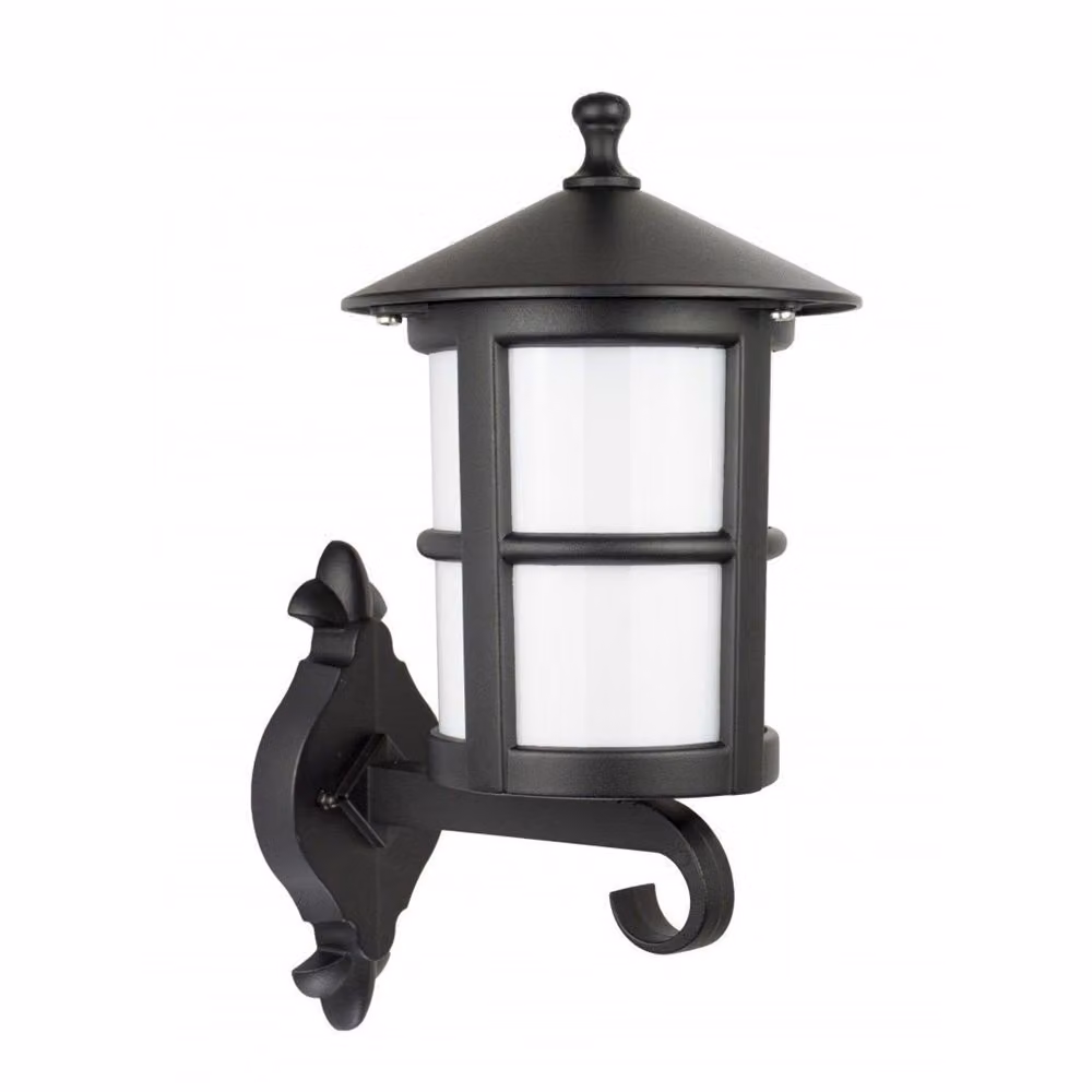 Lampada da parete esterna, 1 attacco E27, colore nero, grado di protezione IP23, modello SU-MA K 3012/1/TD