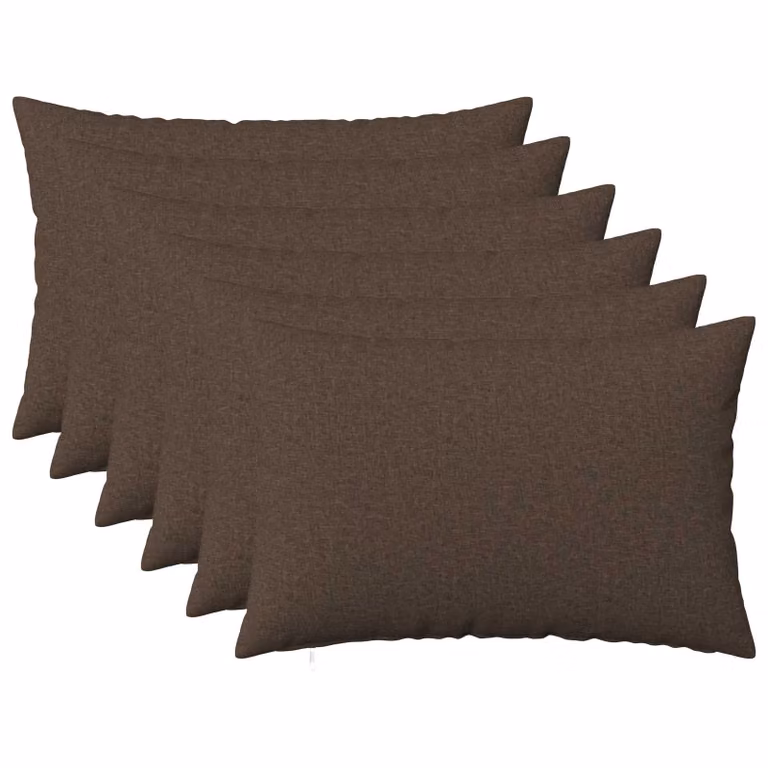 Set di 6 federe vidaXL HEERLEN in tessuto tortora, L 50 cm x P 75 cm