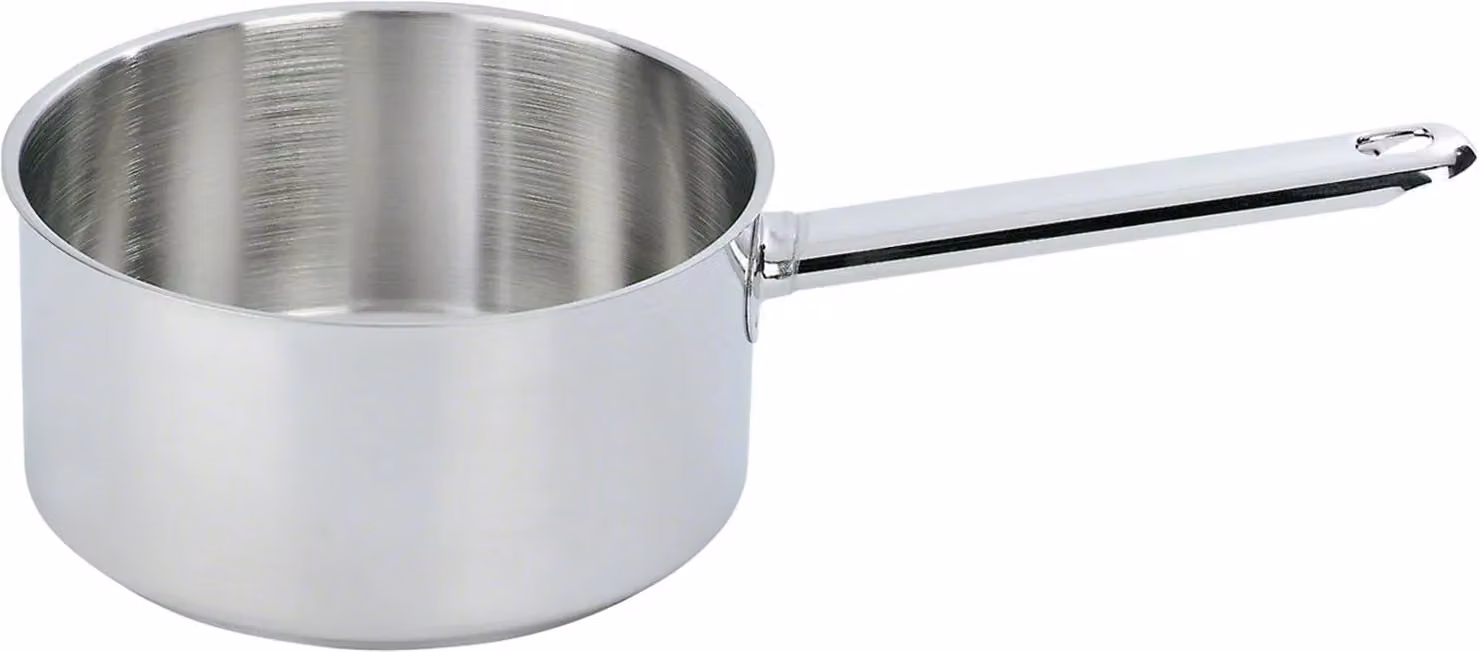 Casseruola con manico in acciao inox per induzione, linea Apollo, diam. 16cm