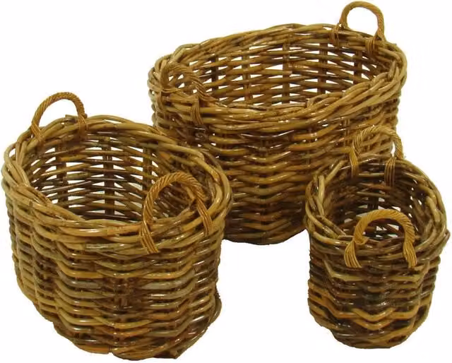 Cesta portalegna in rattan alaska ovale