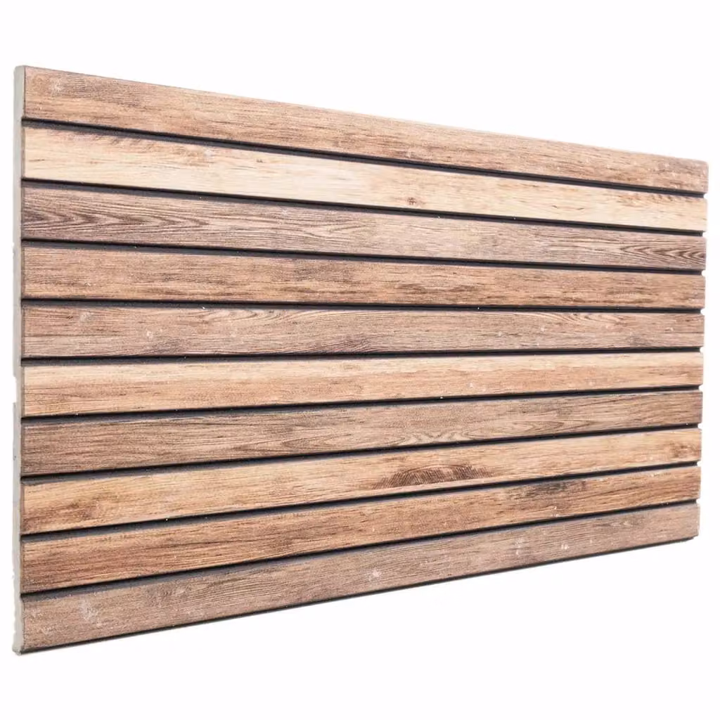 Set di 10 pannelli da parete autoadesivi con effetto pietra in polistirolo, design geometrico moderno, colore marrone, L: 100 cm x H: 50 cm, CFW6186502 – 2