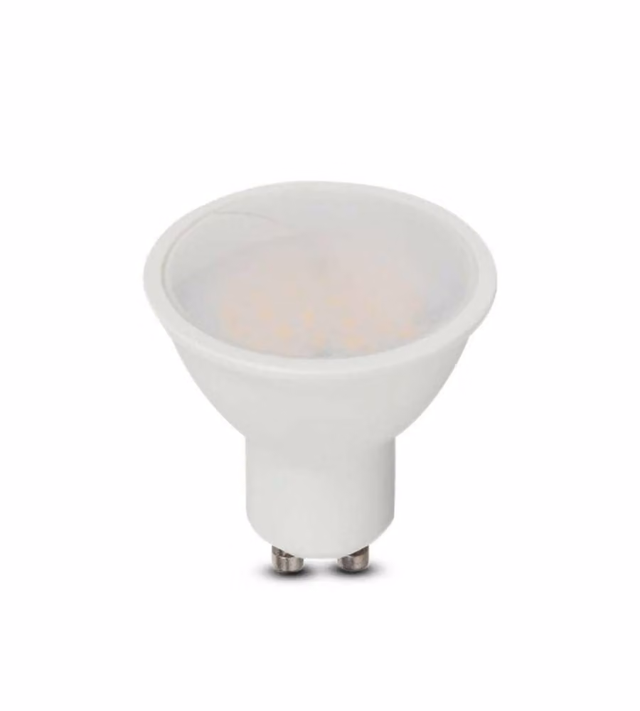 Faretto LED Chip Samsung GU10 4.5W 100° Copertura Satinata 6500K