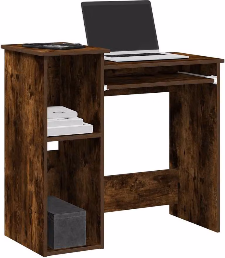 Maison Exclusive - Scrivania con scaffale Rovere affumicato 84x40x78 cm Materiale ligneo
