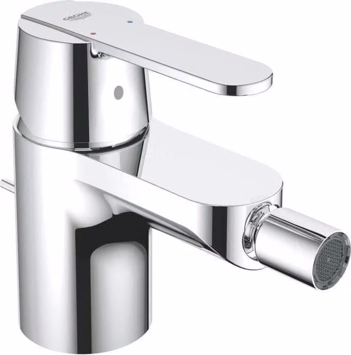 Miscelatore monocomando per bidet GROHE Get, misura S, cromato, altezza bocca 71 mm, cartuccia Vetroceramica 35 mm, EcoJoy 5,7 l/min, QuickFix