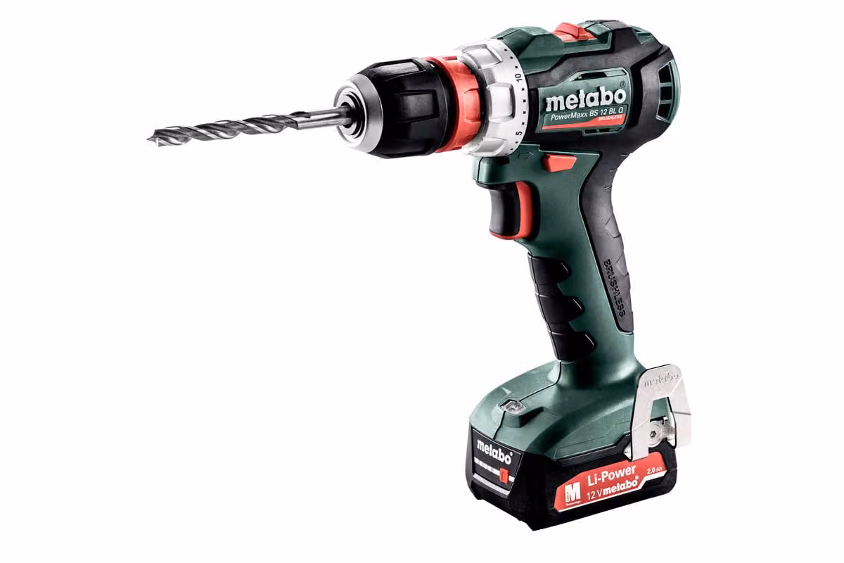 Metabowerk Akku-Bohrschrauber 2x 2,0Ah, PowerMaxx BS 12 BL Q