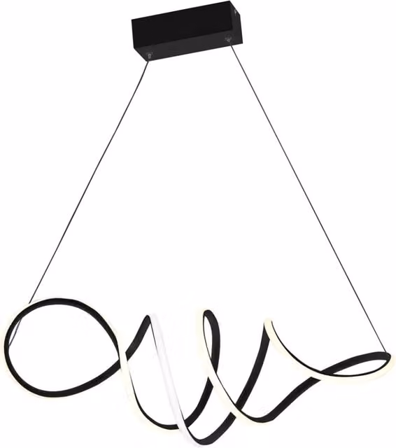 Lampada sospesa LED Milagro Loca nera con altezza regolabile, IP20, H: 70 cm, L: 30 cm