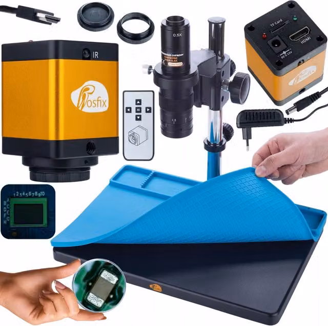 Microscopio Digitale Earth Pro MCEP-0.5X con Camera PEGASUS Pro KMPP-HDMI-TF 12MP e Tappetino in Silicone Multicolore