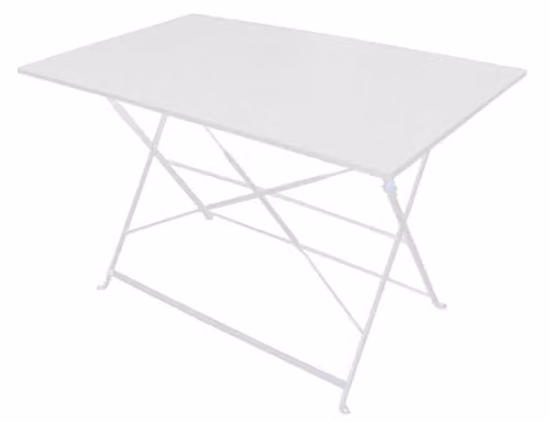 Giordanoshop Tavolo Rettangolare da Giardino 110x70 cm in Ferro Vorghini Bistrò Avorio