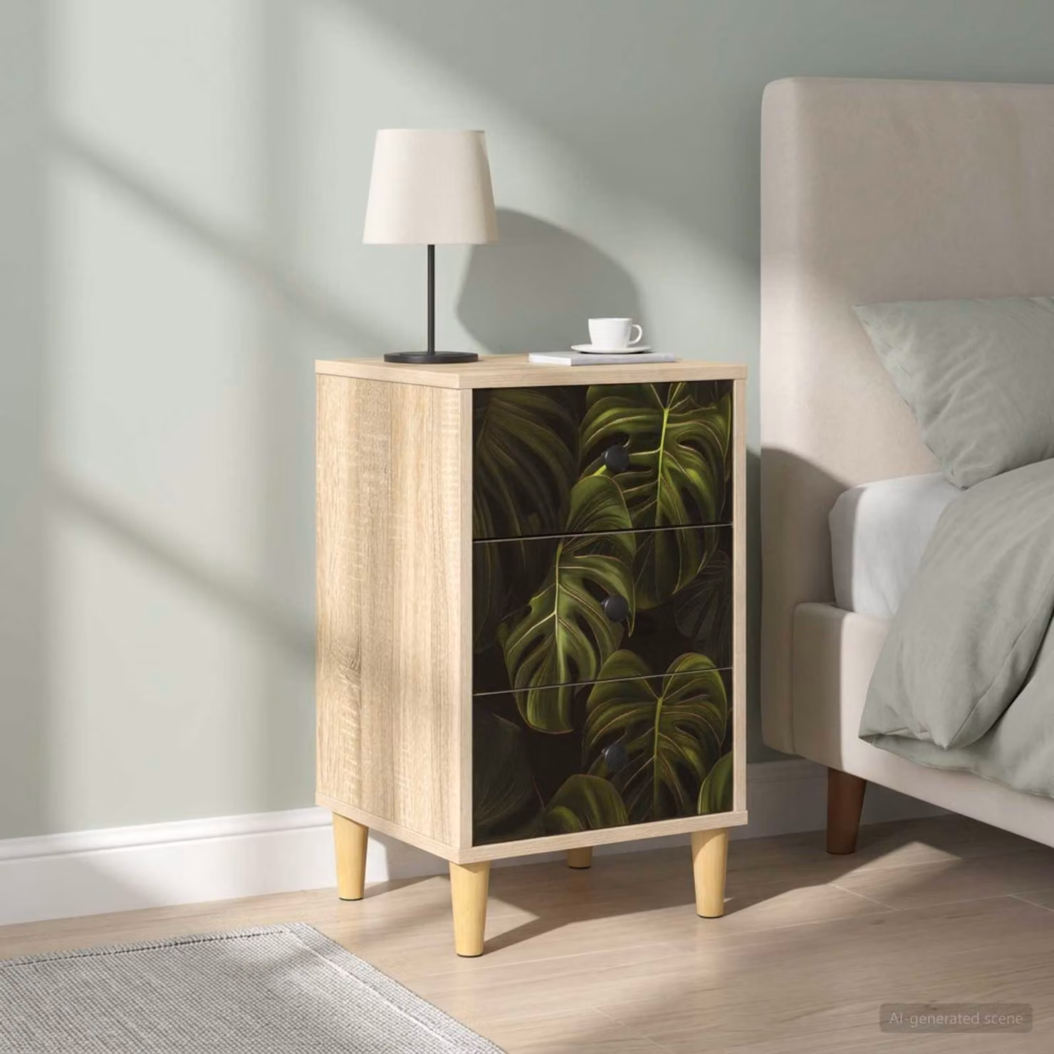 Set di 2 Armadi da Notte vidaXL ELBURG in Rovere Sonoma, L 36 cm x P 33 cm x H 60 cm