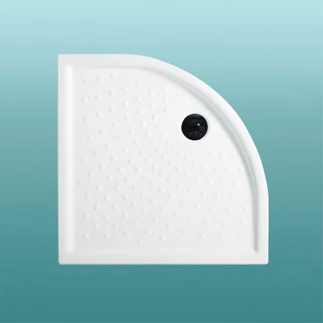 Piatto doccia semicircolare 80x80 bianco