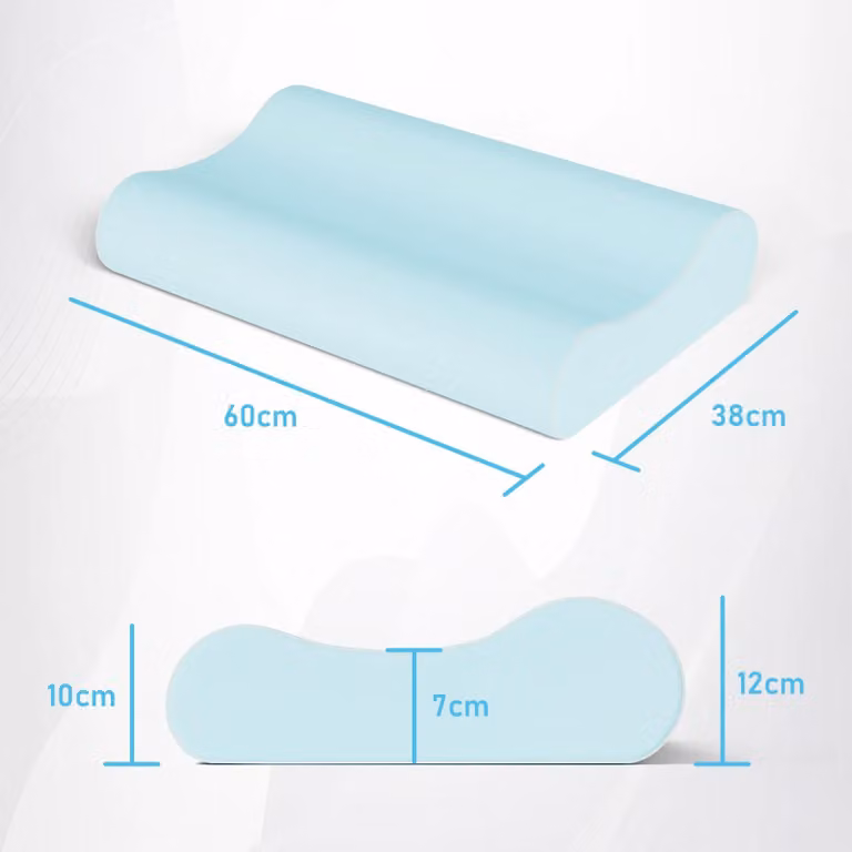 Sottostrato per materasso - Memory foam - 140 x 200 cm - Spessore 7 cm - 1 cuscino - Bianco