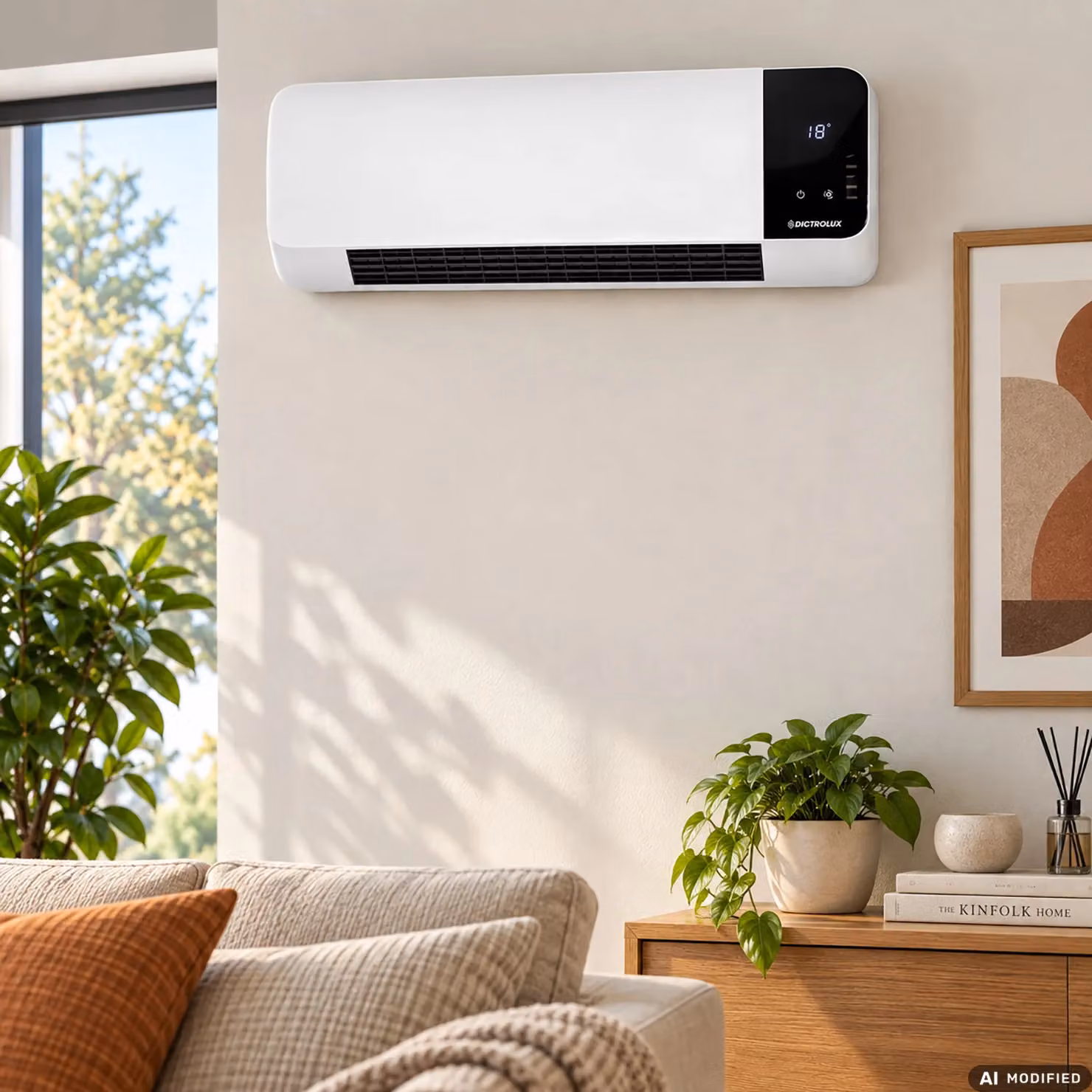 Termoventilatore da Parete Dictrolux 3031L con Resistenza in Ceramica, 2000 Watt, Telecomando e Timer, Bianco o Nero – 2