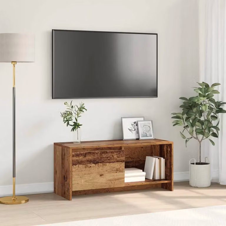Set mobile TV moderno vidaXL in legno marrone L: 90 cm, P: 35 cm, H: 40 cm