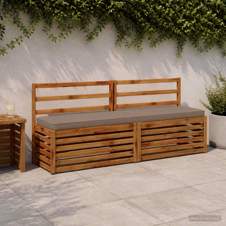 Cuscino per Panchina vidaXL VUGHT in Poliestere, Colore Beige, Rivestimento Lavabile e Resistente ai Raggi UV