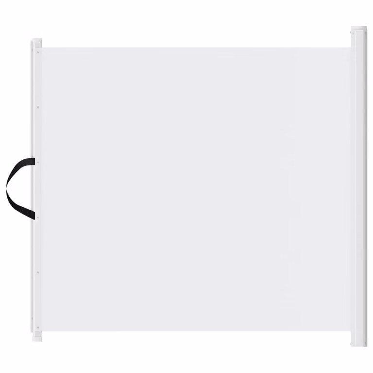 Cancelletto Retrattile per Animali Domestici Bianco 82,5x125 cm