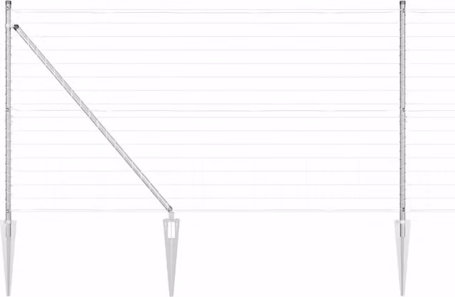 Recinzione da Giardino | Recinzione con Posto Argento 1,2 x 10 m Acciaio