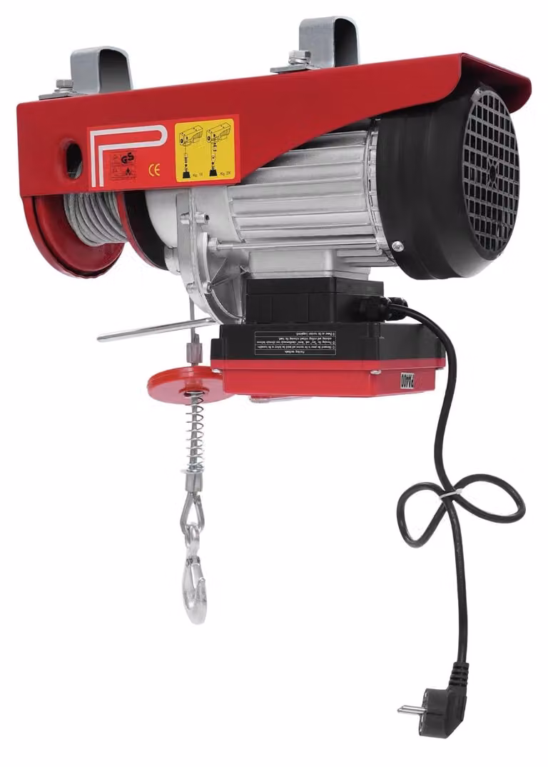 Traliccio elettrico - Gru elettrica - Macchina sollevatrice - Kit di sollevamento - Gru a torre - Rosso - Motore potente da 850W