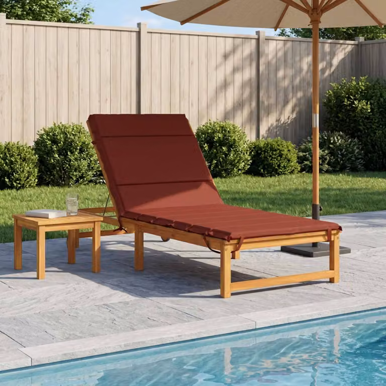 vidaXL Cuscino per Lettino GEMERT 100% Poliestere Rosso