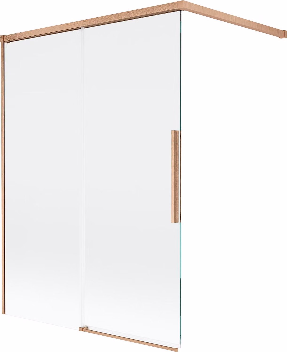 Mexen Rox paratia da vasca da bagno a 2 ante scorrevoli 120 x 150 cm, trasparente, rame spazzolato - 8C9-120-003-65-00