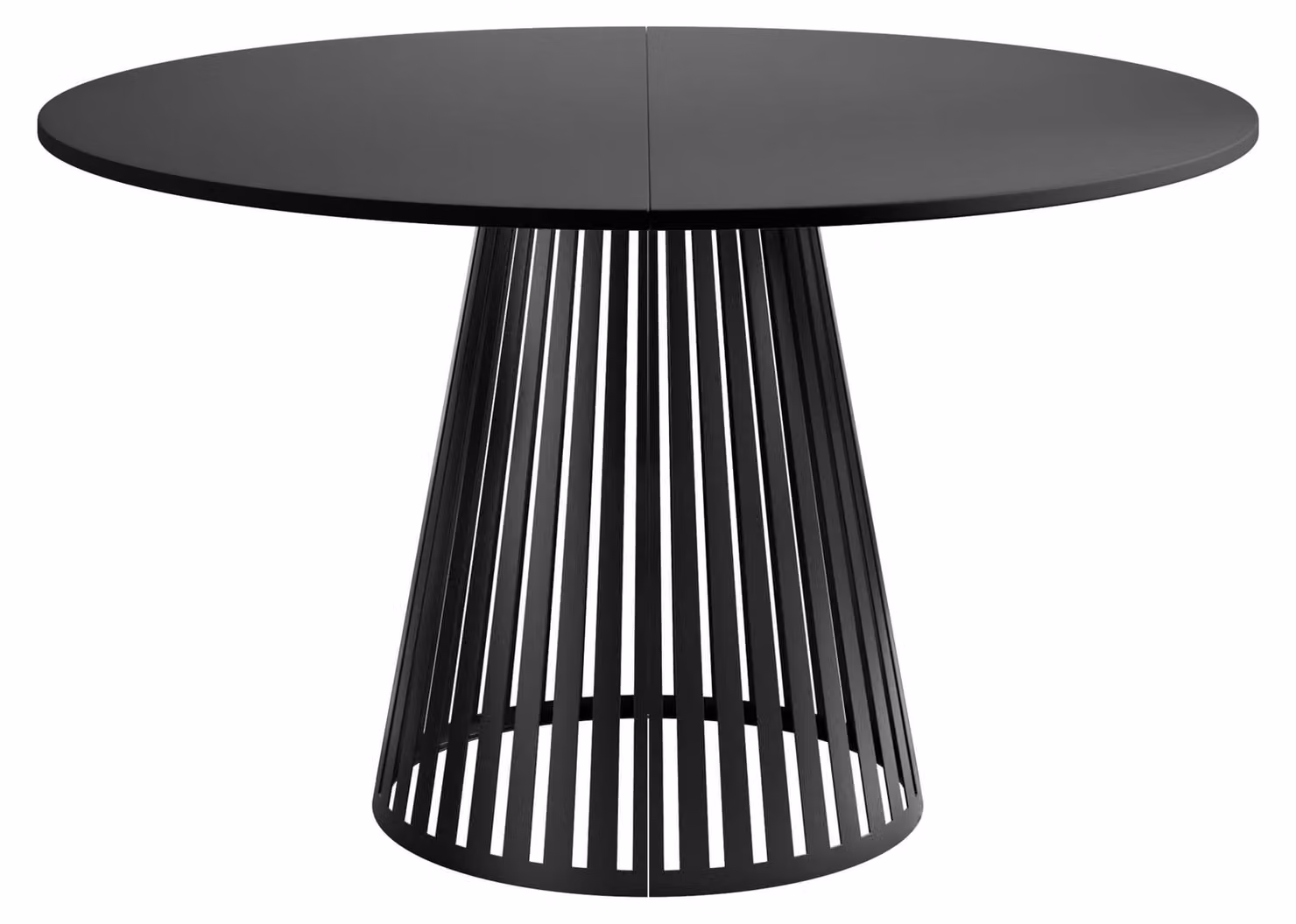MIRJAN24 Tavolo Cone 120, tavolo da pranzo, gambe in acciaio (colore: nero / nero)