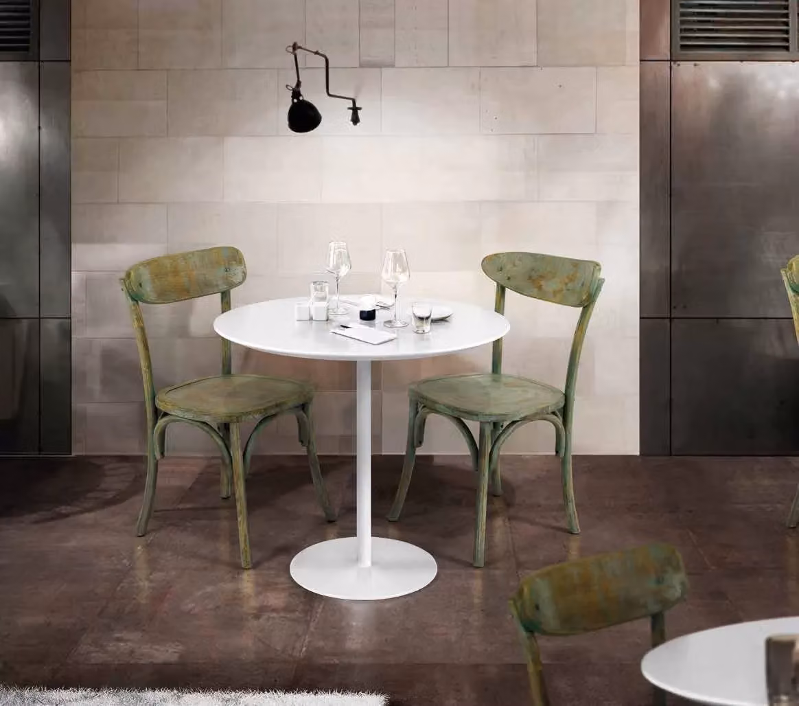 Set di 2 sedie in legno di pino effetto shabby chic verde consumato Mobili 2G L: 44 cm, P: 42 cm, H: 86 cm – 3