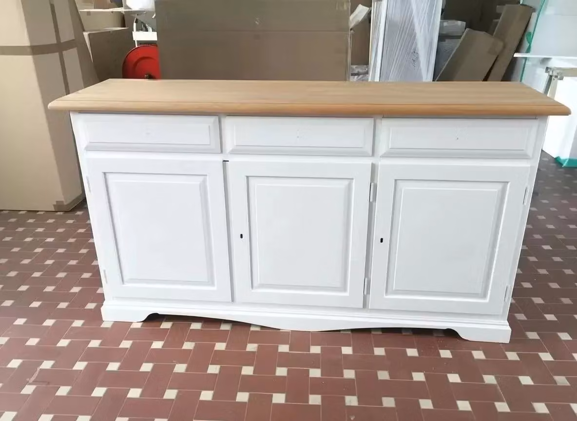 Madia credenza in legno laccato bianco opaco Mobili 2G L/P/H: 156 x 42 x 85 cm – 2