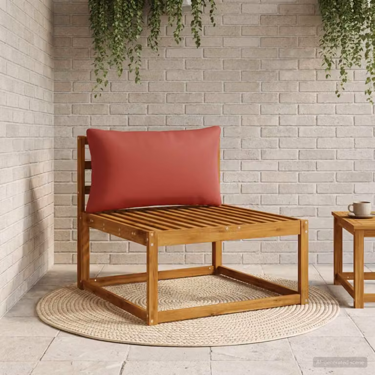 Cuscino per schiena vidaXL PUTTEN in poliestere rosso, con rivestimento rimovibile e lavabile in lavatrice