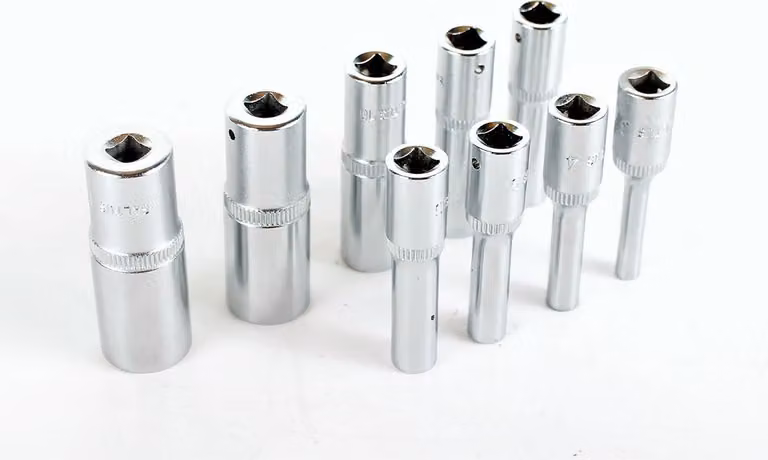 SALTUS Set di chiavi a bussola da 1/4" 3-14 mm a doppio esagono 9 pezzi lunghi