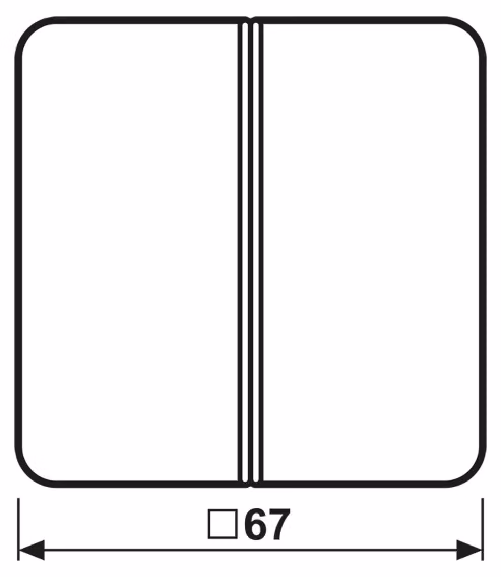 Set di pulsanti doppio, bianco alpino, completo - Piastra di copertura per interruttore, bianco CD 402 TSA WW