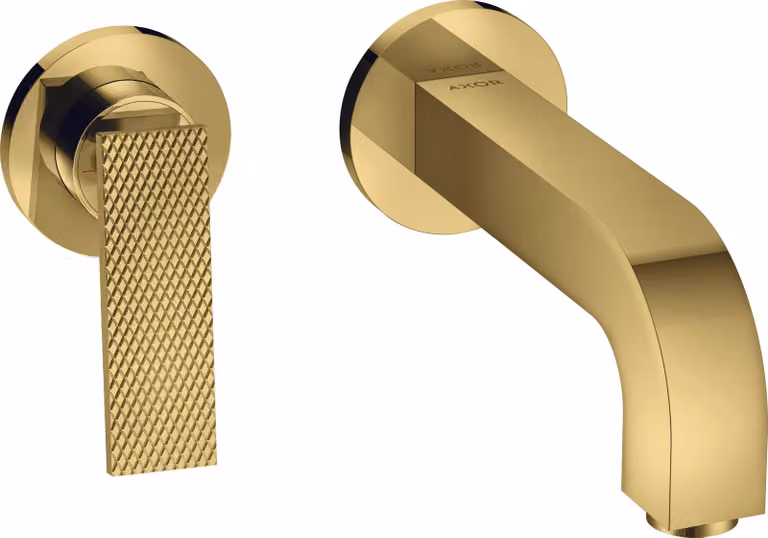 hansgrohe AXOR Citterio Mitigeur de lavabo, finition losange, encastré, saillie 220mm, garniture découlement non verrouillable, 39181990, 39181990