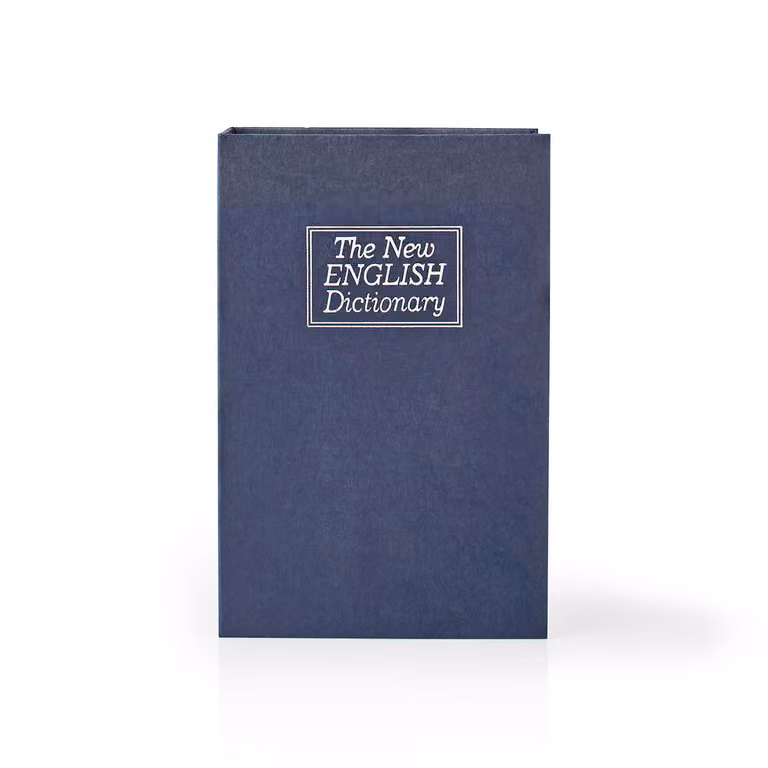 Cassaforte a libro | Foro per la chiave | Interno | Medio | Volume interno: 1,6 l | 2 chiavi incluse | Blu / Argento.