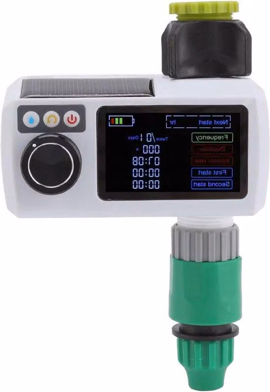 Timer solari programmabili per l'irrigazione con funzione di ritardo in caso di pioggia - Timer automatico per l'irrigazione per tubi da giardino e sistemi di irrigazione del prato