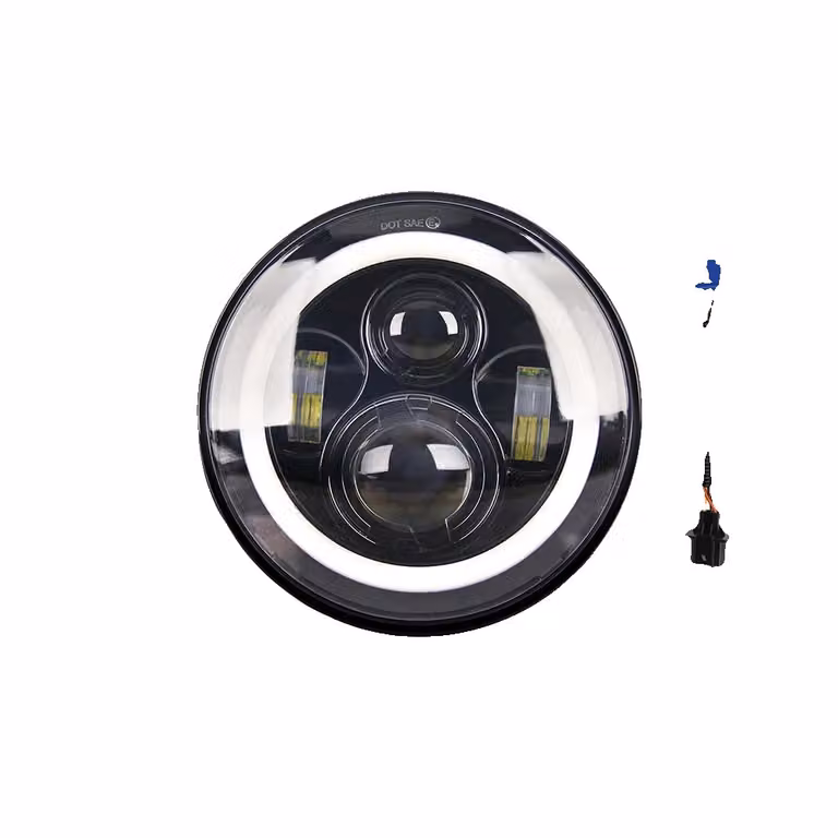 Fari a LED, abbaglianti/anabbaglianti, struttura resistente, nero