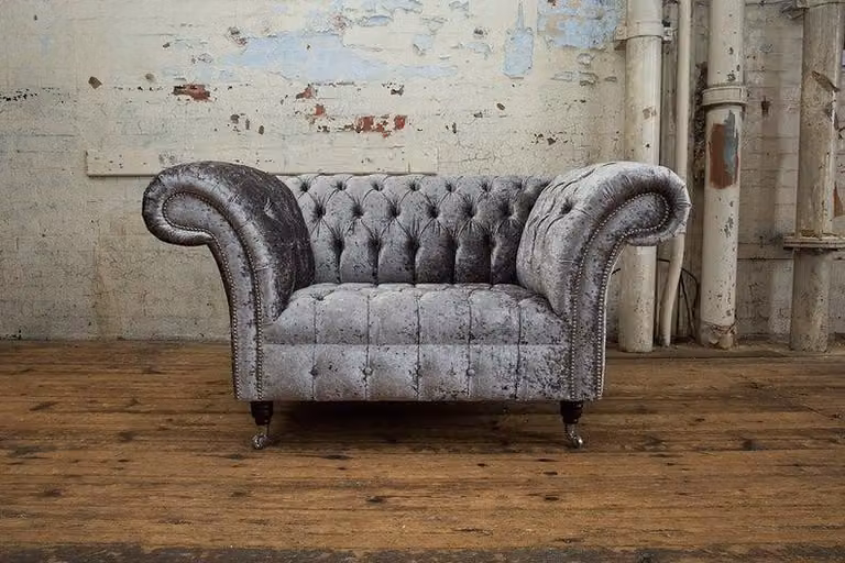 Chesterfield 1 Sitzer Couch Polster Sitz Leder Couchen Sofas Sofa