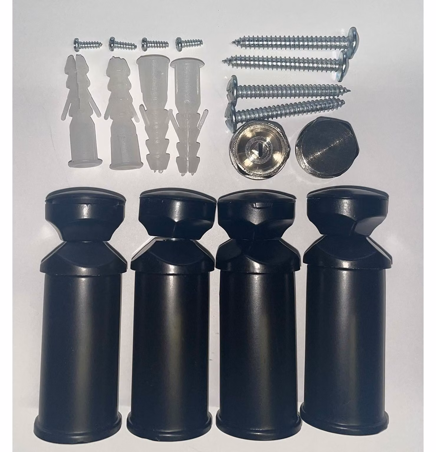 Supporto per radiatore staffa per termosifone portaradiatore - Cromo - Set da 4 supporti - Per radiatori curvi e dritti