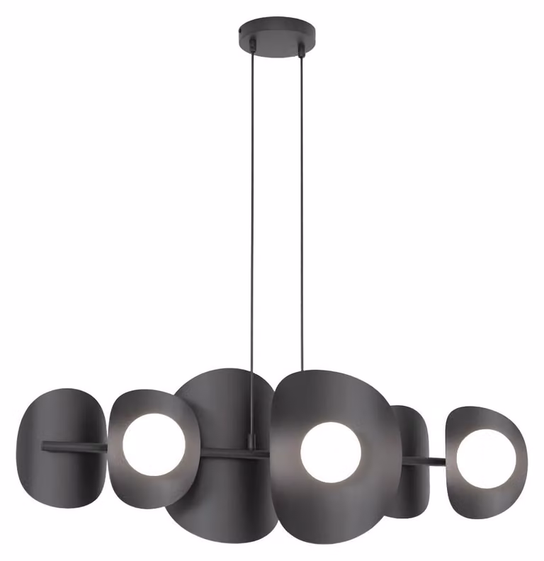 Lampada a sospensione ELEMENTI bianco e nero 6xG9x15W in metallo, dimensioni: 120x87x23 cm, IP20, Emibig