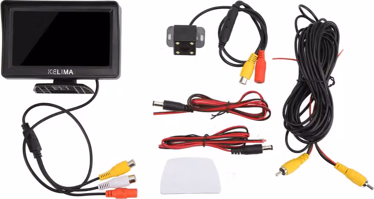 4LED BACKUP Camera 4.3in Rear View Monitor Kit 120° Wide Angle IP68 Waterproof Night Vision per auto - camion - SUV