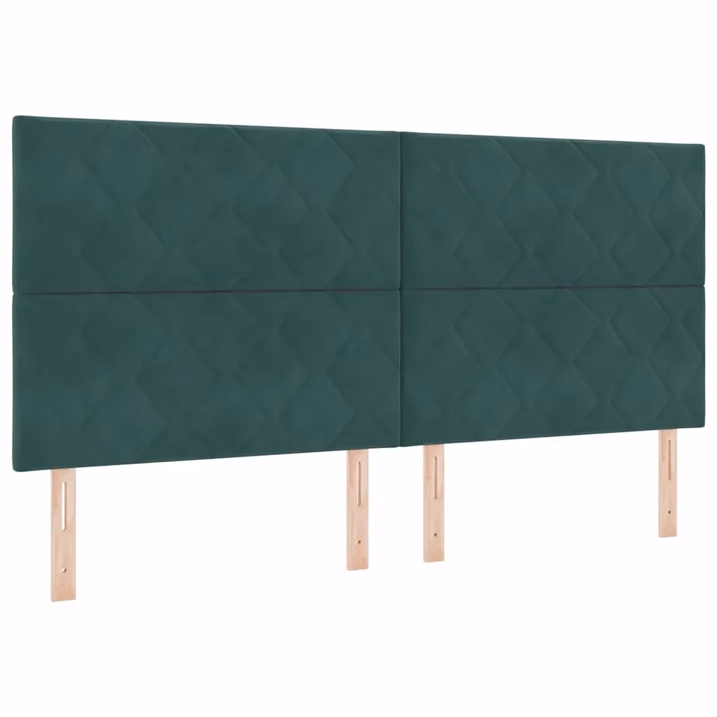 Letto moderno vidaXL in velluto verde con illuminazione LED sottostante L/P/H: 200 x 200 x 280 cm – 2