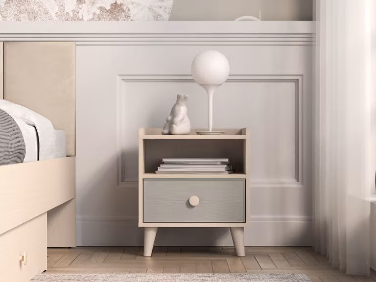 Comodino per cameretta bambini OLIVIA - beige / grigio