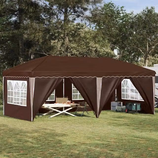 Tenda per feste a pop-up 575 x 288 x 245 cm Marrone 42019808
