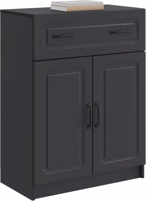 Credenza | Madia | Buffet da pranzo | Armadio da pranzo Nero 66 x 34,5 x 87 cm Legno ingegnerizzato